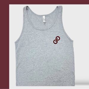 Graphic Poshmark Merch Traditional Trademark  Logo Tank  gray/red NWOT medium